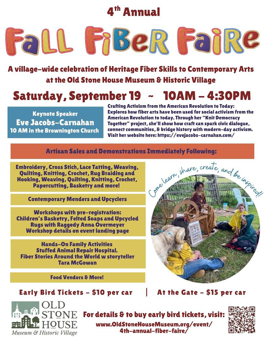 Fall Fiber Faire at Old Stone House Museum, Brownington, VT